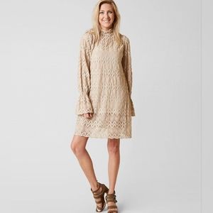 FREE PEOPLE Anthropologie | Simone Neutral Combo Lace Dress Size XS - NWT